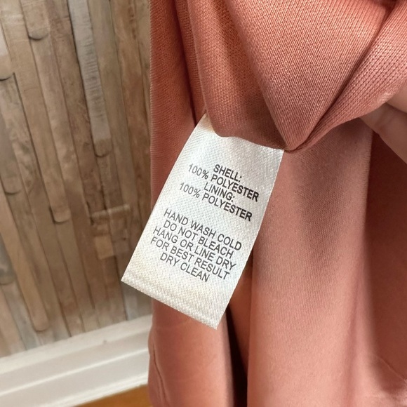 Lulus S Dusty Pink Flowy Maxi Dress Gown Deep V Low Back Bridesmaid Prom - Picture 9 of 14